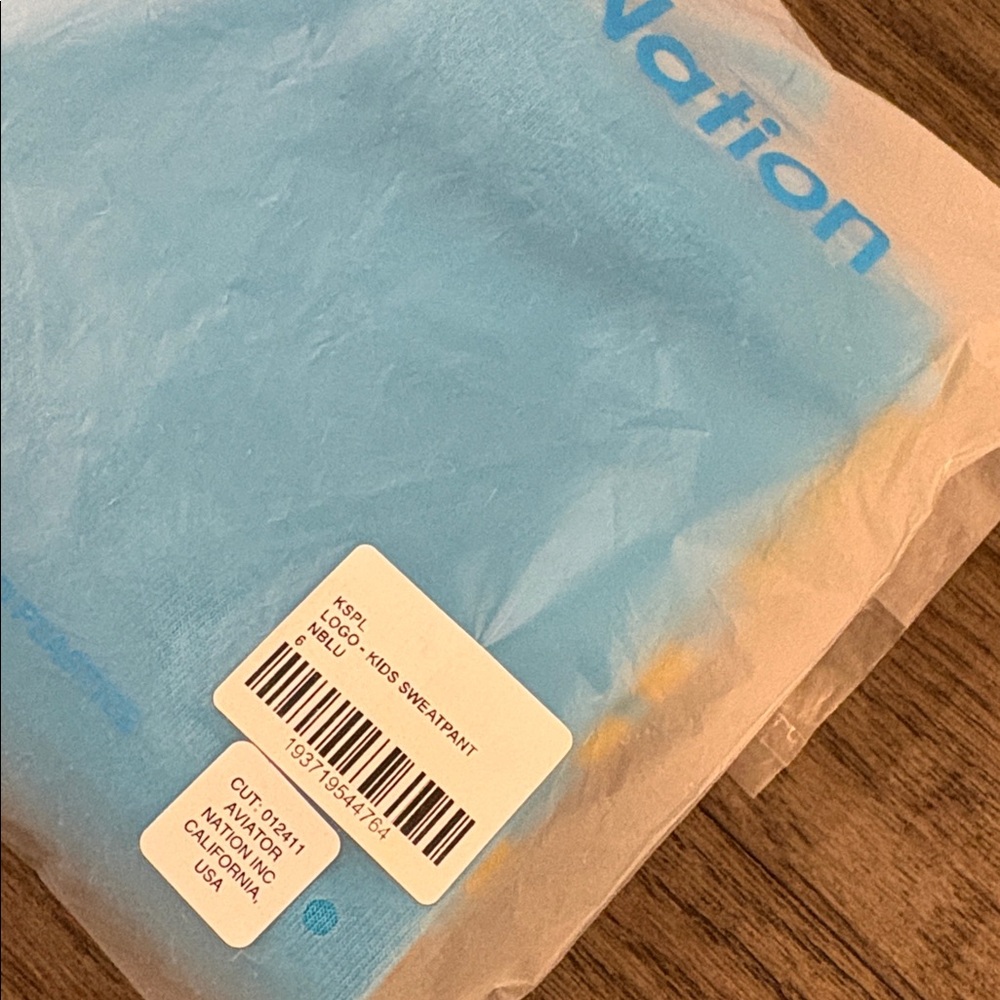 NEW [Aviator Nation] Sweats Casual Sweatpants Joggers in Neon Blue Youth 6 - Picture 13 of 13